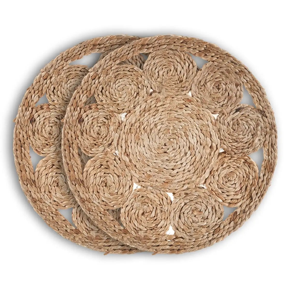 Set Two Natural Braided Placemats