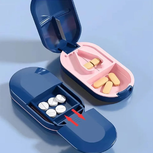 1pcPill Cutter,Pill Splitter For Cutting Small Pills OrLarge Pills In Half,Cuts Pills,Tablets,Stainless Steel Blade Travel Sized